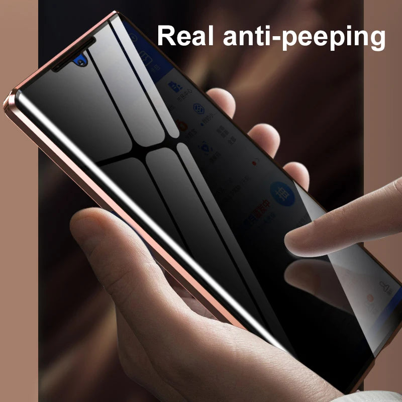 360° Full Surround Metal Magnetic Front Anti-Spy Glass Case