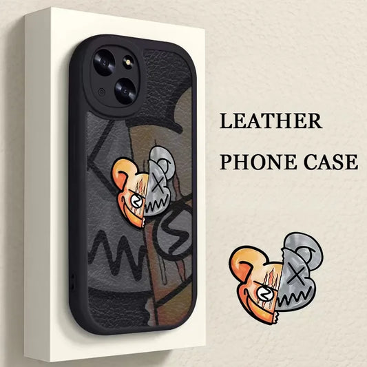 Funda iphone Case Luxury Leather Phone Case