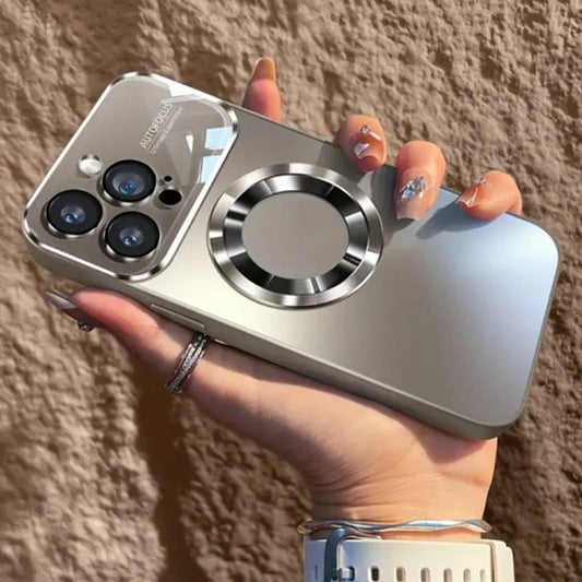 Luxury Titanium Metallic Color Magnetic Case